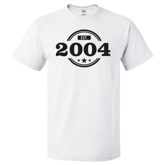 22nd Birthday Gift For 22 Year Old Established 2004 T Shirt