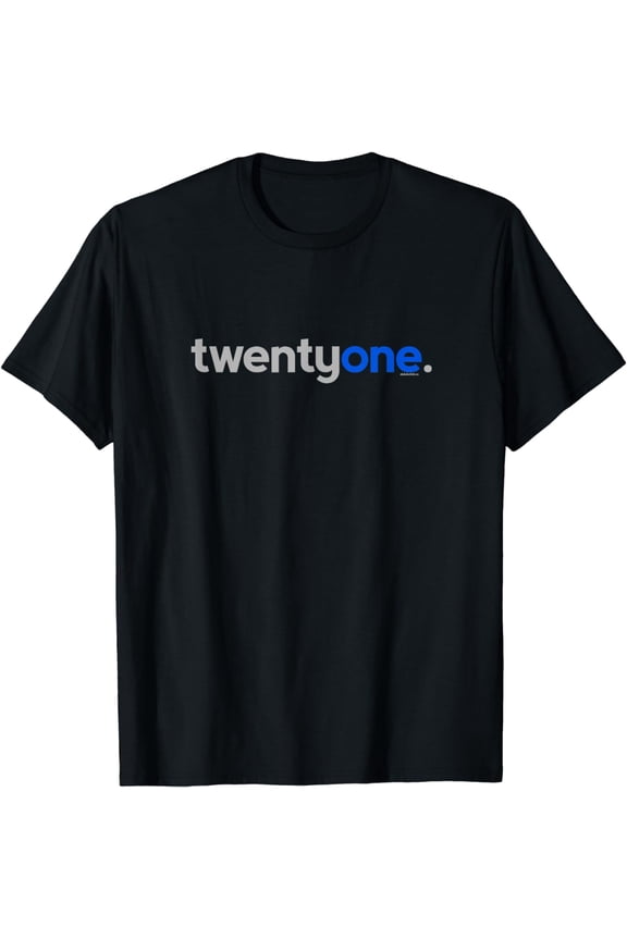 21st Birthday Gift Ideas for Him Men | Blue Twentyone Design T-Shirt