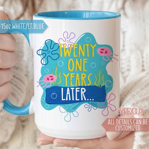 21st Birthday Gift Personalized Birthday Coffee Mug Custom 21st Birthday Cup TwentyFirst B