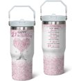 thumbnail image 1 of 21st Birthday Gifts Cup, 30 Oz Stainless Steel Tumbler with Handle & Straw, 21 Year Old Birthday Gifts for Girls Coffee Mug, 21st Birthday Decorations for Girls, Happy 21st Birthday Gifts for Girls, 1 of 1