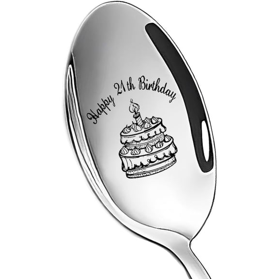 21st Birthday Gifts for Her Him Daughter 21st Birthday Gift for Son Sister Brother Happy 21st Birthday Spoon Gift for 21 Year Old Grandson Granddaughter Niece Birthday Gift for 21 Year Old Girl Boy