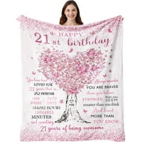 21st Birthday Gifts for Her, 21st Birthday Decorations, 21 Year Old Birthday Gifts for Her, Gifts for 21st Birthday Female, Best Gifts for 21 Year Old, 21st Birthday Gift Ideas Blanket 50"X60"