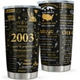 thumbnail image 1 of 21st Birthday Gifts For Her/Him, Gifts For 21 Year Old Women Tumbler 20oz, 21st Birthday Gifts, 21 Year Old Birthday Gifts For Her/Him, 21 Birthday Decorations, Back In 2003 Travel Mug 1PC, 1 of 6