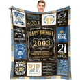 thumbnail image 1 of 21st Birthday Gifts for Him, Cool 21st Birthday Gifts for Boy, Presents for 21st Birthday Male, 21 Year Old Birthday Gifts for Him, Happy 21st Birthday Decorations for Men Throw Blanket 50" x 60", 1 of 5