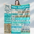 thumbnail image 1 of 21st Birthday Gifts for Her Teal Throw Blanket 21st Birthday Decorations for Her Best Gifts for 21 Year Old Female Girl Sister Bestie Daughter, 1 of 1