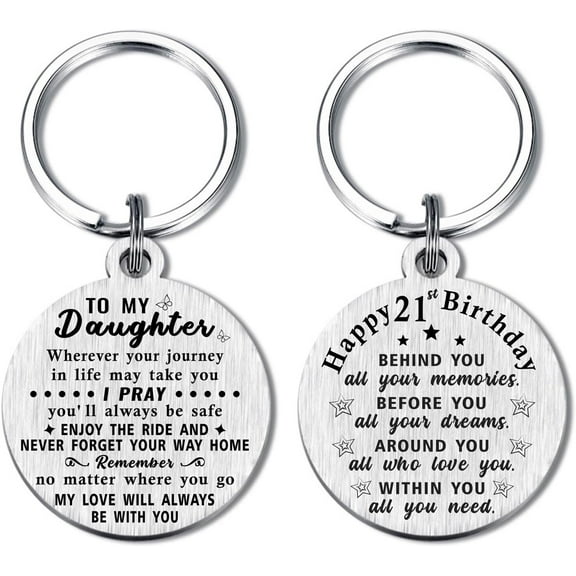 21st Birthday Gifts for Women Men, 21 Year Old Birthday Keychain, Born in 2004 Gifts, 2004 Birthday Decorations