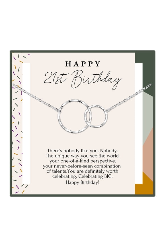 21st Birthday Necklace Sterling Silver for Her – Meaningful Jewelry Gift for Daughter or Best Friend