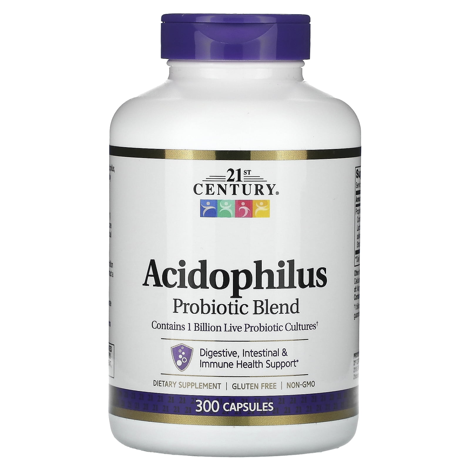 21st Century Acidophilus, Probiotic Blend, 300 Capsules - Walmart.com