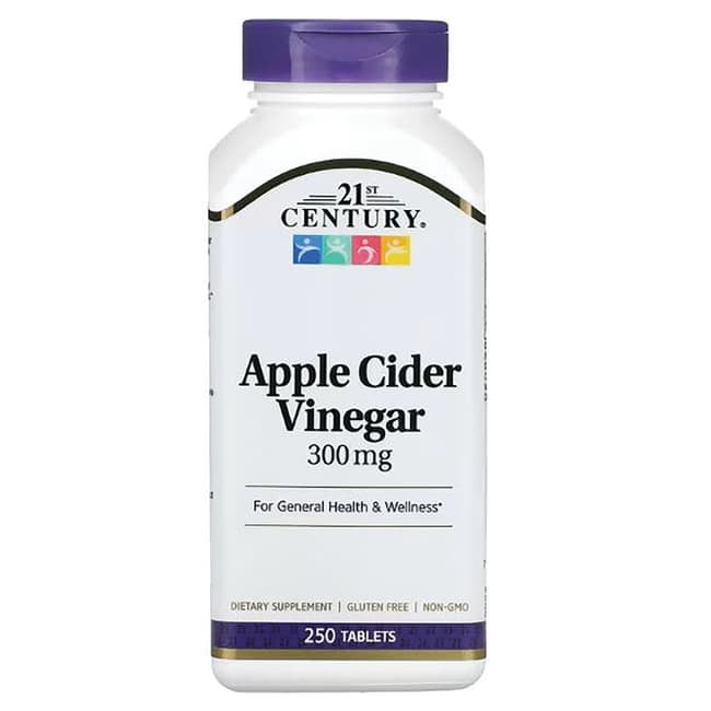 21st Century Apple Cider Vinegar Tablets, 300 mg, 250 Count