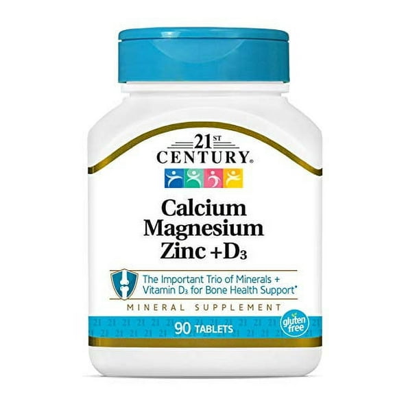 21st Century Cal Mag Zinc Plus D Tablets, 90 Count, 2 Pack