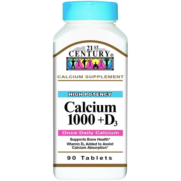 21st Century Calcium 1000 + D Tablets 90 Each - (Pack of 3)