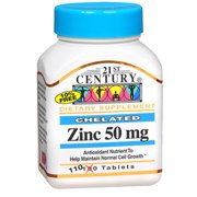 21st Century Zinc 50 mg Tablets Chelated - 110 ct