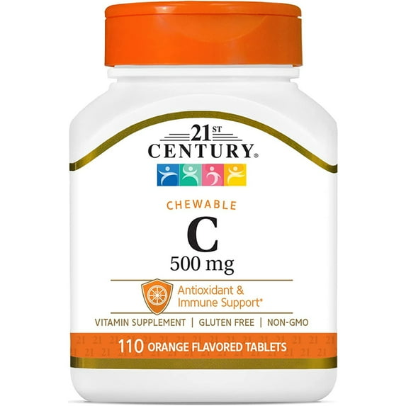 21st Century Chewable Vitamin C, Orange , 500 mg, 110 Tablets