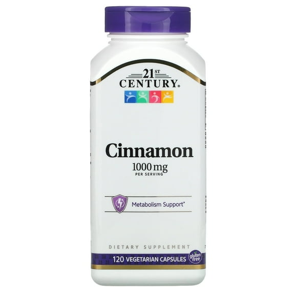 21st Century Cinnamon 1000 mg Capsules, 120 Ct