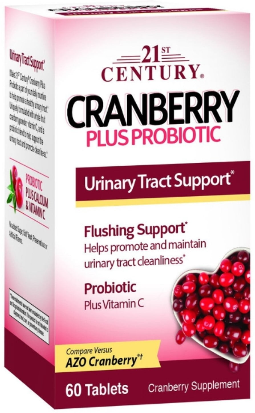 21st Century Urinary Health Cranberry Plus Probiotic Tablets, 60 Ct ...