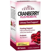 21st Century Cranberry Plus Probiotic Tablets, 60 Each - Pack of 2
