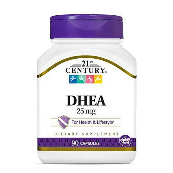 21st Century DHEA 25 mg Capsules, 90 Count, 2 Pack