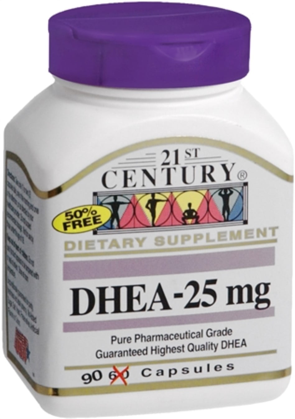 21st Century DHEA-25 mg Capsules - (Pack of 3)