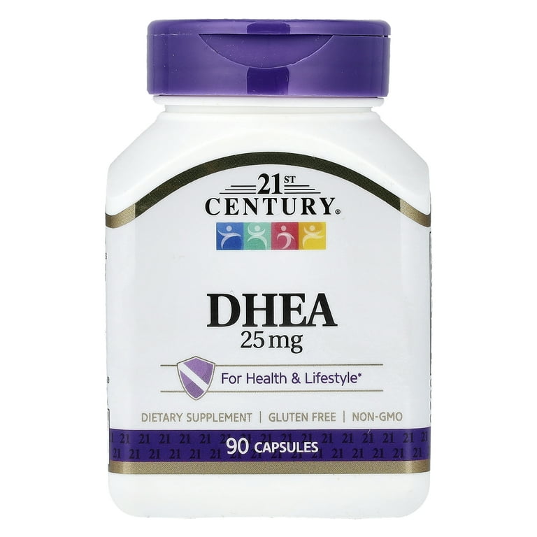 21st Century Pure DHEA-25 mg Supplement Capsules, Immune & Mental