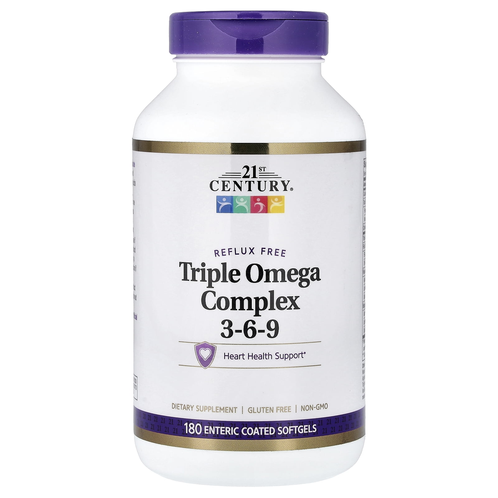 21st Century Omega Complex, 180ct, Enteric Coated for Reflux-Free