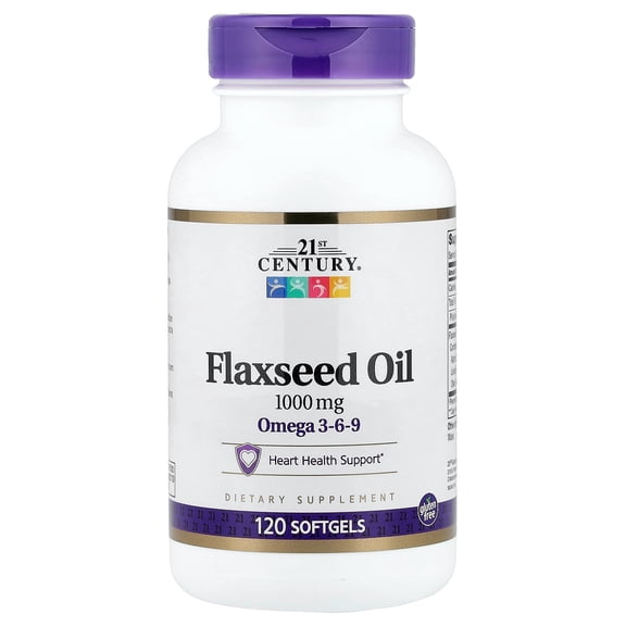 21st Century Flaxseed Oil, 1,000 mg, 120 Softgels
