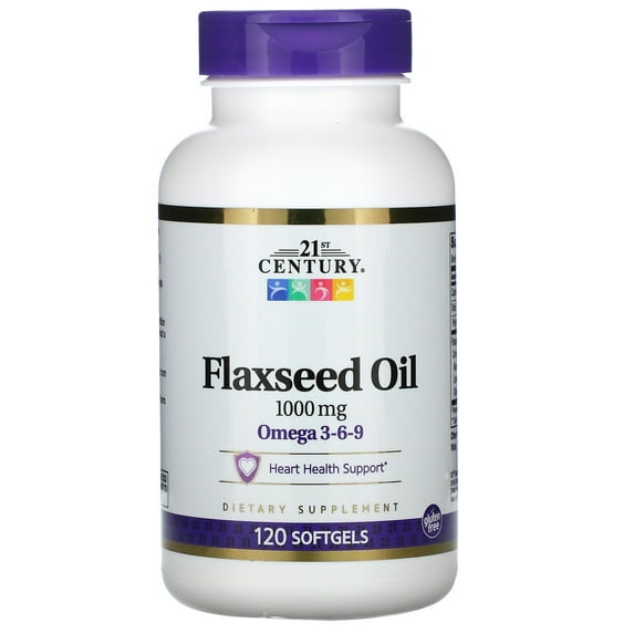 21st Century Flaxseed Oil, 1,000 mg, 120 Softgels
