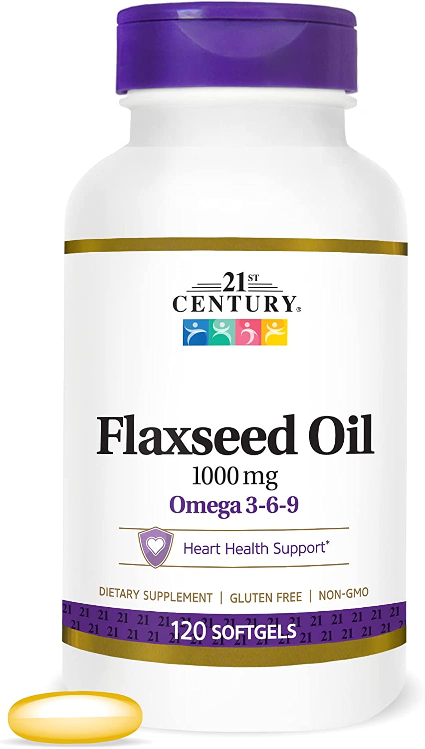 21st Century Flaxseed Oil 1000 Mg Softgels, 120Count (22871)