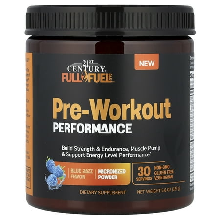 21st Century Full Fuel 365™, Pre-Workout Performance, Blue Razz, 5.8 oz (165 g)