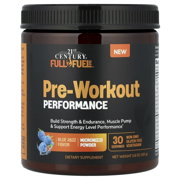 21st Century Full Fuel 365, Pre-Workout Performance, Blue Razz, 5.8 oz (165 g)