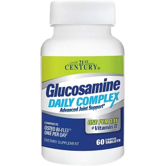21st Century Glucosamine Daily Complex + Vitamin D3 Tablets, 60 Each - (Pack of 4)