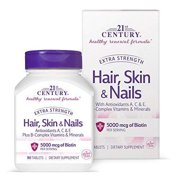 21st Century Hair, Skin and Nails Extra Strength Tablets, 90 Count, 6 Pack