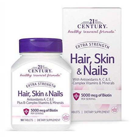 21st Century Hair, Skin and Nails Extra Strength Tablets, 90 Count