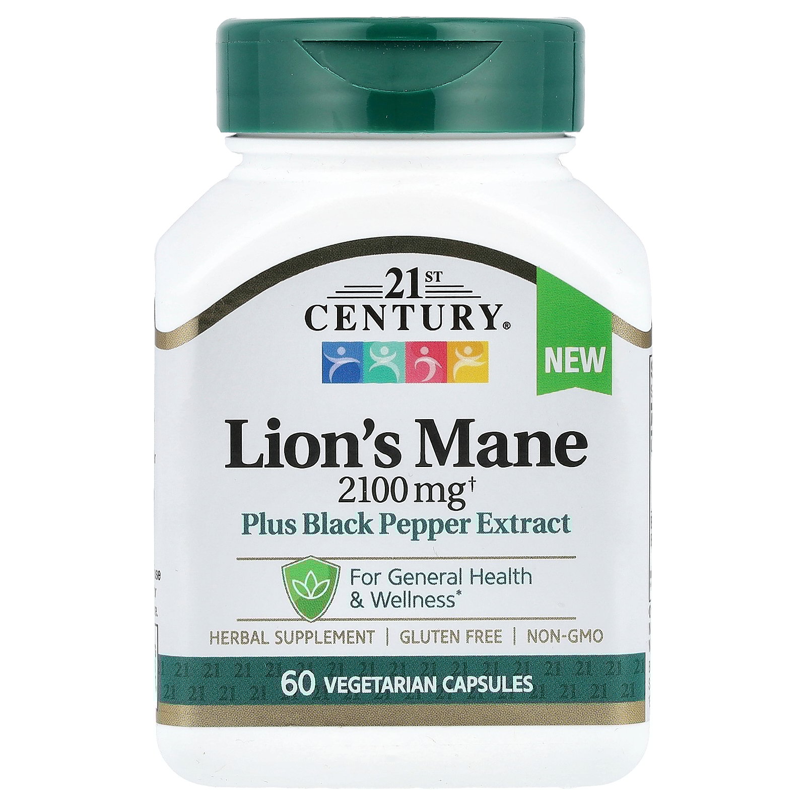 21st Century Lion's Mane, 2,100 mg, 60 Vegetarian Capsules