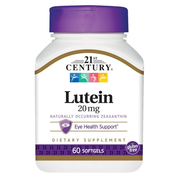 21st Century Lutein, 20 mg, 60 Softgels