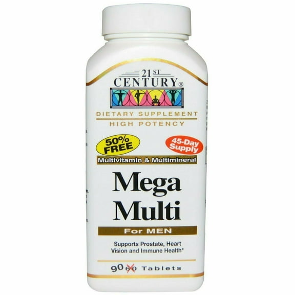 21st Century Mega Multi High Potency Heart & Immune Support, 90 ct, 3 Pack