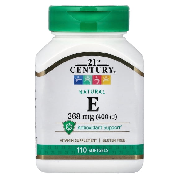 21st Century Natural Vitamin E, 268 mg (400 IU), 110 Softgels