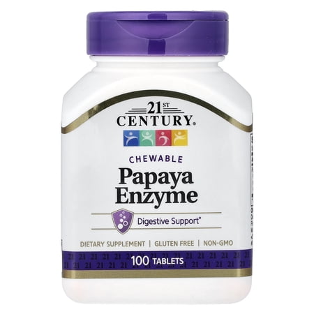 21st Century Papaya Enzyme, 100 Ct