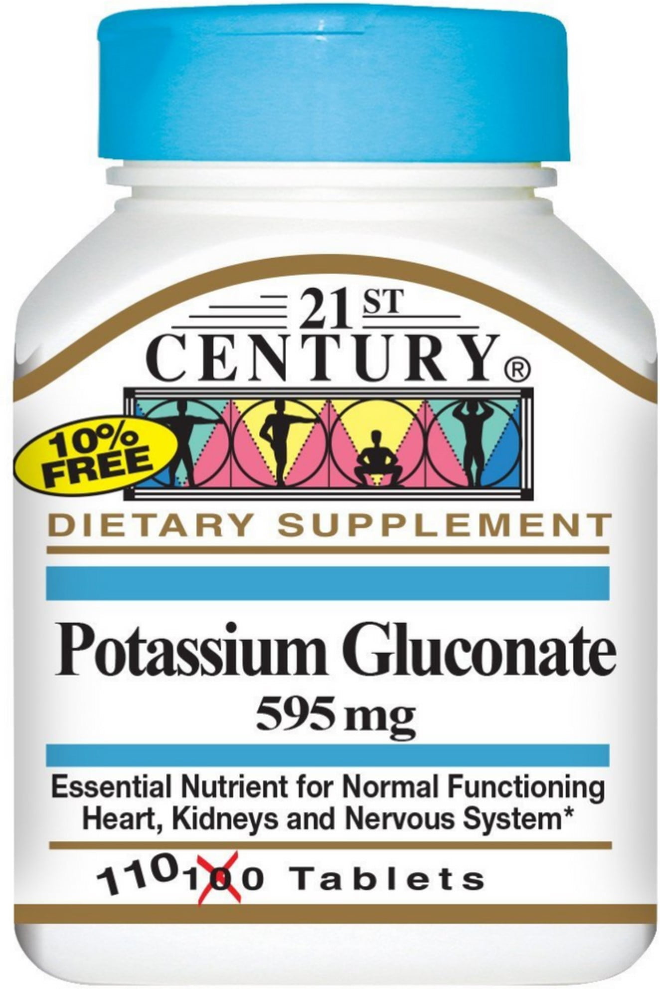 21st Century Potassium Gluconate 595 mg Tablets 110 Each