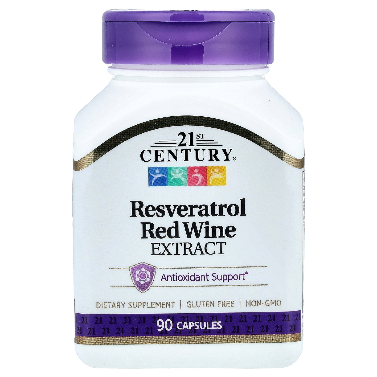 21st Century Resveratrol Red Wine Extract, Antioxidant Support Supplement  Pills with Vitamins, 90 Count