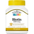thumbnail image 1 of 21st Century Super Potency Biotin Capsules, 5000 mcg, 110 Count, 1 of 4