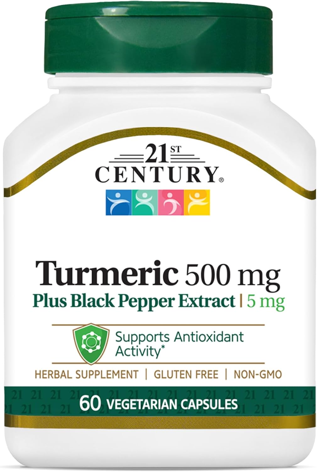 21st Century Turmeric 500 mg Plus Black Pepper Extract Vegetarian