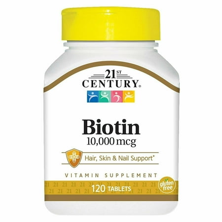 21st Century Ultra Potency Biotin 10,000mcg, B-Complex Vit, 120ct, 2-Pack