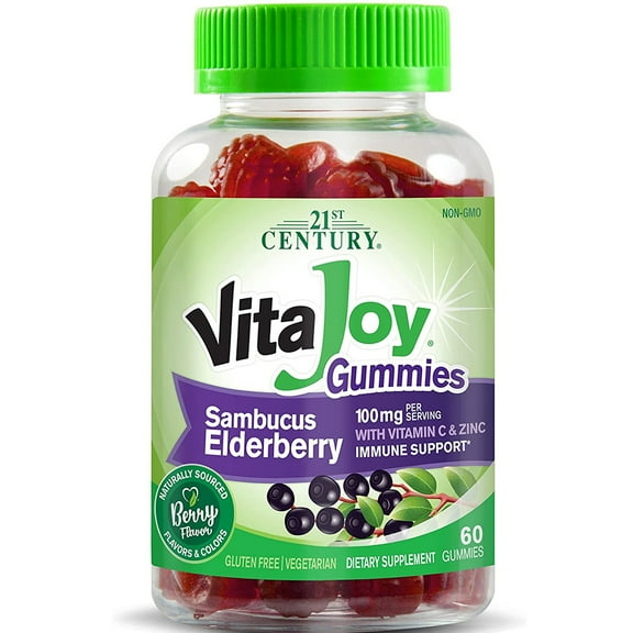21st Century Vita Joy Sambucus Elderberry Gummies Dietary Supplement - 60 Gummies
