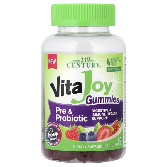 21st Century VitaJoy Pre & Probiotic Gummies, Berry, 60 Gummies