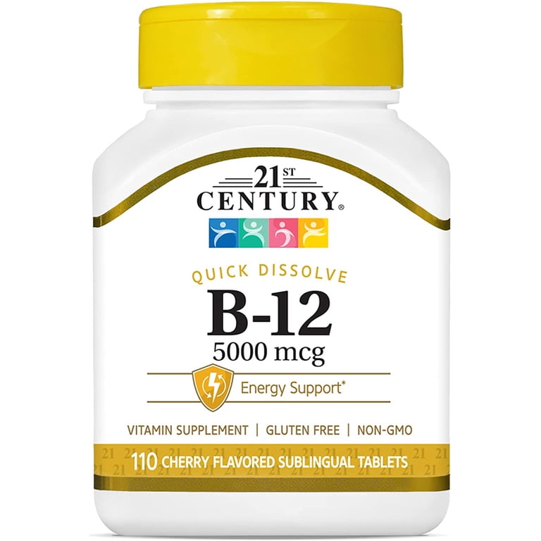 21st Century Hi-Potency Sublingual Vitamin B-12 5000 mcg Tablets, Bottle  110 CT