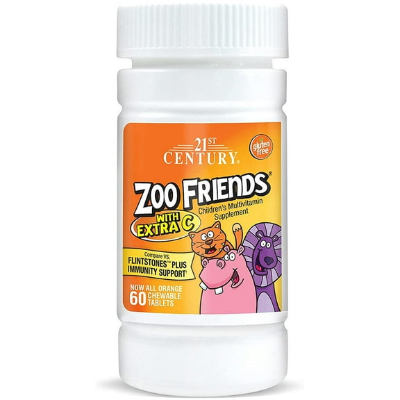 21st Century Zoo Friends Children's Multivitamin with Extra C Chewable Tablets - 60 ct
