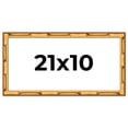 thumbnail image 1 of 21x10 Frame Gold Bamboo Solid Wood Picture Frame | 1 Inch Moulding Width | Interior Frame Depth, 1 of 8