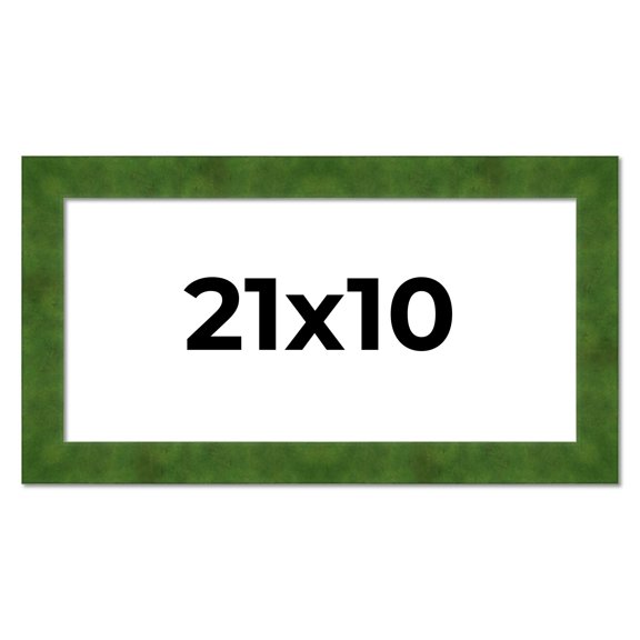 21x10 Frame Green Burl Solid Wood Picture Frame | 1.75 Inches Moulding Width | Interior Frame Depth