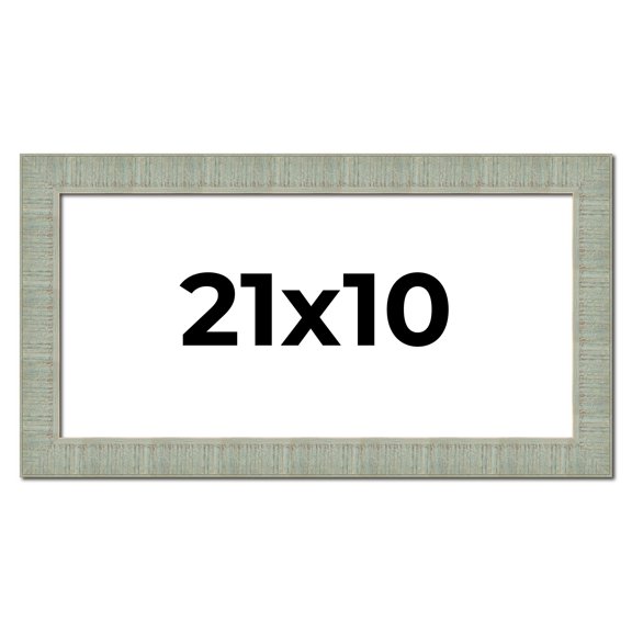 21x10 Frame Green Desert Pear Solid Wood Picture Frame | 1.625 Inch Moulding Width | Interior Frame