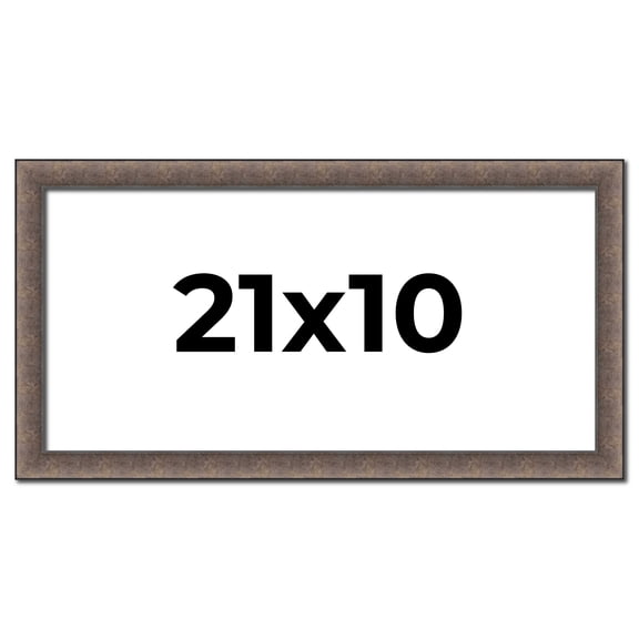 21x10 Frame Silver Real Wood Picture Frame Width 1.25 Inches | Interior Frame Depth 0.5 Inches |